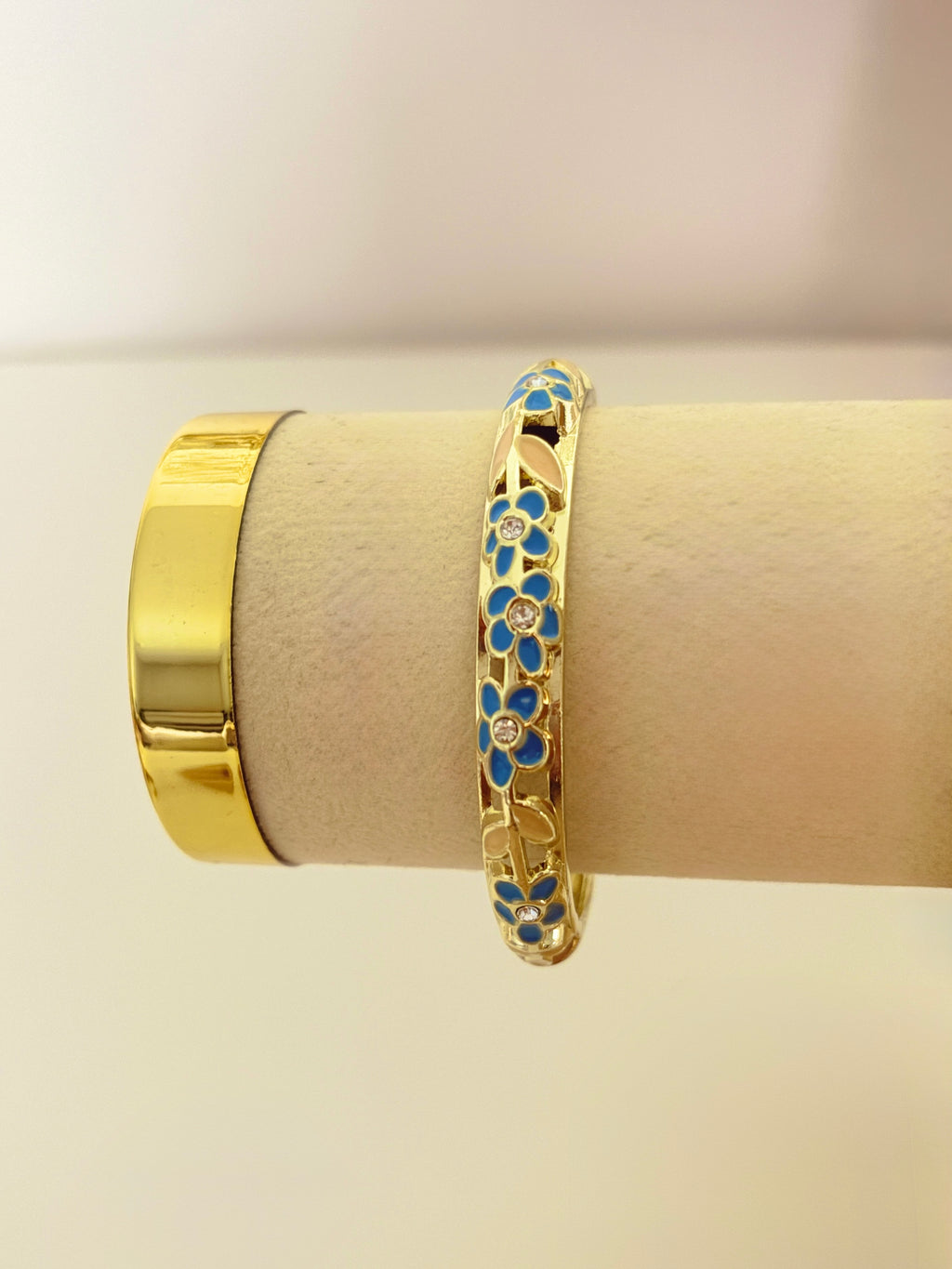 Jonc Bloom bleu et beige