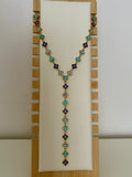 Collier Y Lys bleu
